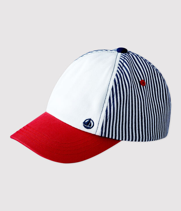 Casquette tricolore b&eacute;b&eacute;. blanc/multicouleur