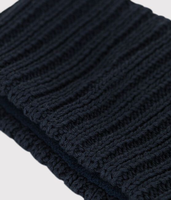 Snood en tricot doublé en polaire bébé bleu SMOKING