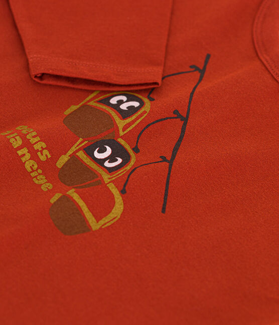 Tee-shirt manches longues en jersey bébé rouge HARISSA
