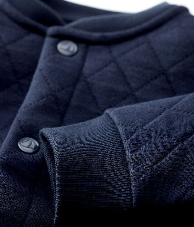 Cardigan en tubique matelass&eacute; b&eacute;b&eacute; bleu marine