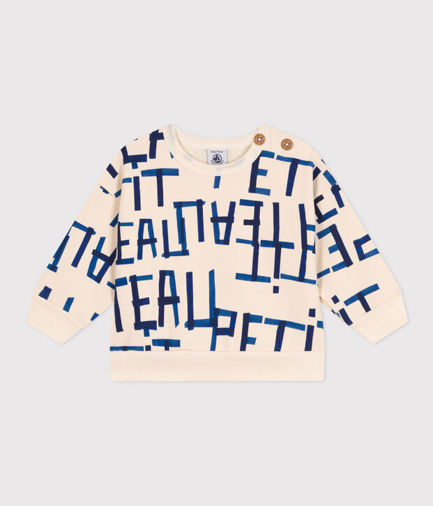 Sweatshirt en molleton imprim&eacute; b&eacute;b&eacute; &eacute;cru/multicouleur