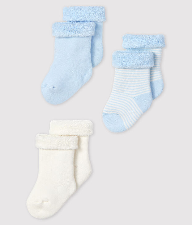 Trio de chaussettes b&eacute;b&eacute; en tricot multicouleur