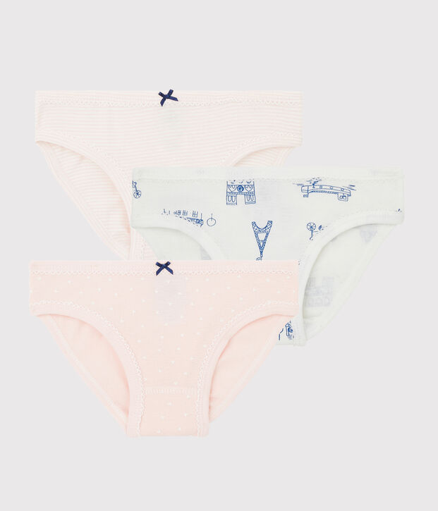 Lot de 3 culottes imprim&eacute; Paris petite fille multicouleur