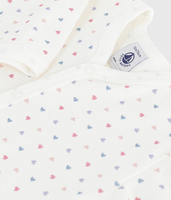 Pyjama bébé sans pieds en coton imprimé MARSHMALLOW/ ADRIATIC