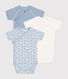 Lot de 3 bodies croisés manches courts en coton bébé
