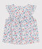 Blouse bébé sans manches en coton, imprimée fleurie blanc MARSHMALLOW/blanc MULTICO