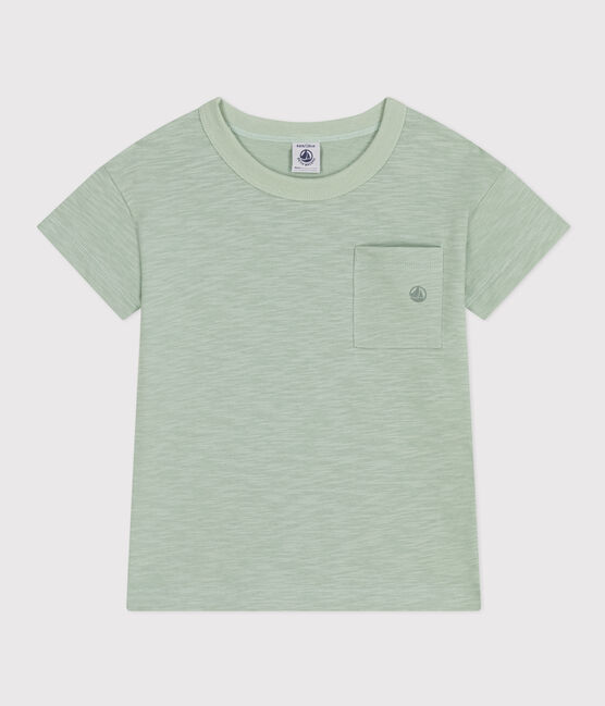 Tee-shirt en jersey flammé enfant garçon vert HERBIER