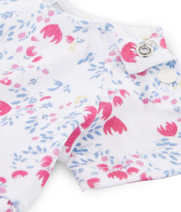 Robe imprim&eacute;e b&eacute;b&eacute; fille blanc/bleu/multicouleur