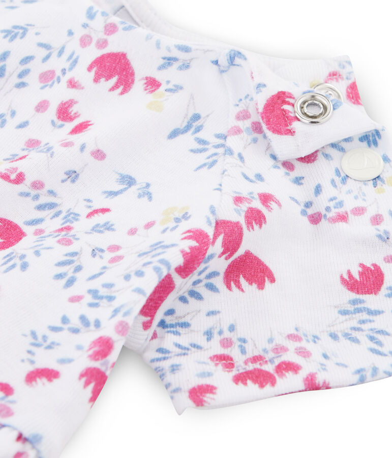 Robe imprim&eacute;e b&eacute;b&eacute; fille blanc/bleu/multicouleur