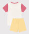 Pyjacourt Petit Bateau X Snoopy en coton enfant blanc MARSHMALLOW/blanc MULTICO