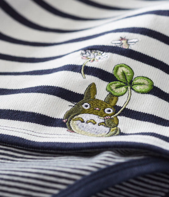 Marinère iconique Totoro bébé garçon blanc MARSHMALLOW/bleu SMOKING