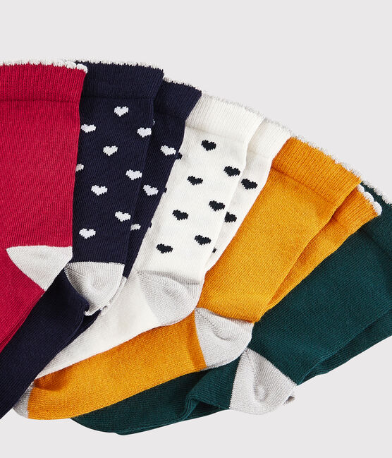 Lot de 5 paires de chaussettes enfant fille variante 1