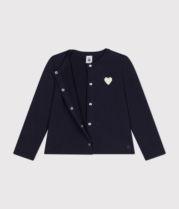 Cardigan en molleton enfant fille bleu