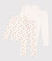 Lot de 2 pyjamas coeur petite fille en coton variante 1