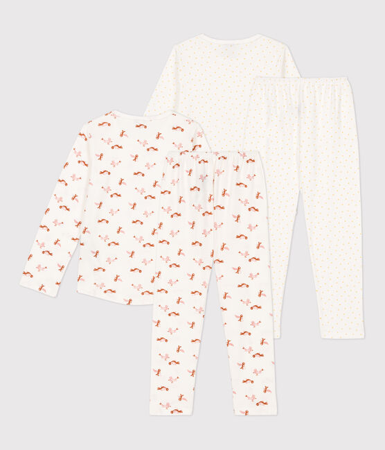 Lot de 2 pyjamas coeur petite fille en coton variante 1