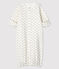 Combisac bébé imprimé lapins en coton biologique blanc MARSHMALLOW/blanc MULTICO