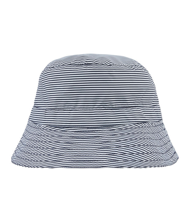 Bob r&eacute;versible mixte bleu/blanc