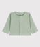 Cardigan en coton et lyocell bébé vert HERBIER