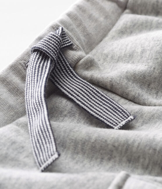 Pantalon bébé garçon en maille velours gris BELUGA CHINE
