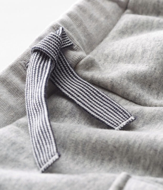 Pantalon b&eacute;b&eacute; gar&ccedil;on en maille velours gris