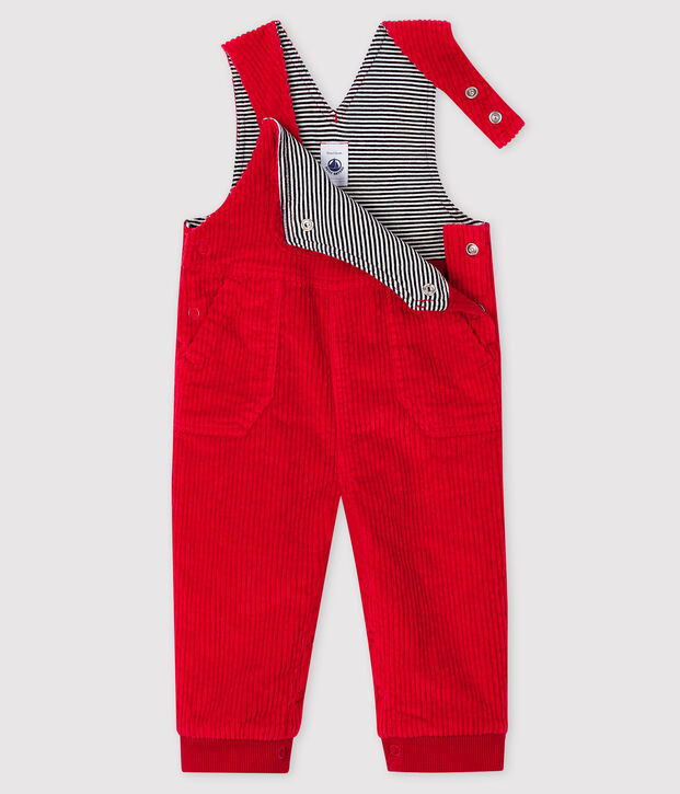 Salopette longue b&eacute;b&eacute; gar&ccedil;on rouge