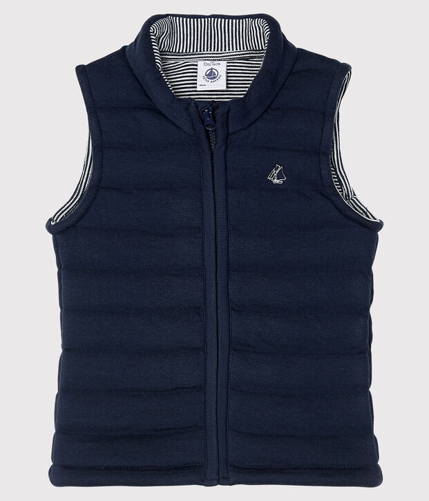 Blouson sans manches b&eacute;b&eacute; mixte bleu marine
