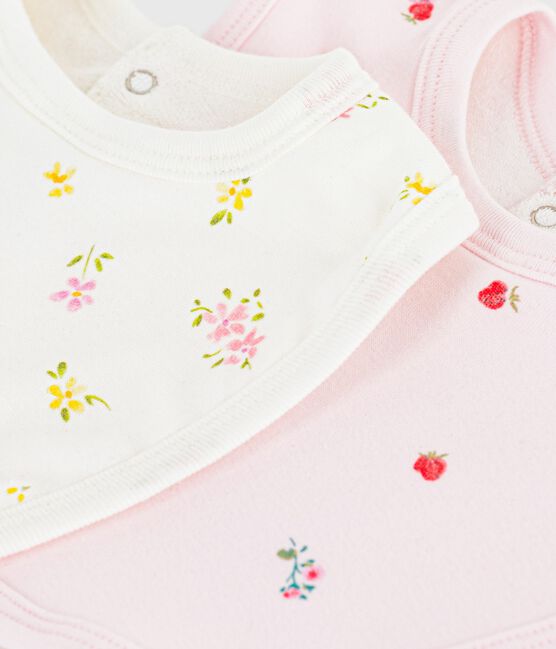 Lot de bavoirs bébé en coton imprimé fleuri variante 1