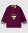 Sweatshirt bébé garçon imprimé violet CEPAGE