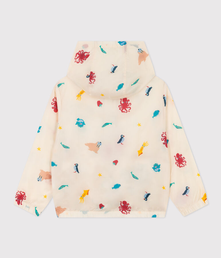 Coupe-vent, mati&egrave;re recycl&eacute;e enfant fille/gar&ccedil;on blanc AVALANCHE/ MULTICO