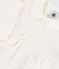 Robe b&eacute;b&eacute; &agrave; col en tricot uni blanc