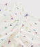 Pyjama imprimé oiseaux petite fille en côte blanc MARSHMALLOW/blanc MULTICO