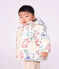 Doudoune b&eacute;b&eacute; en polyester imprim&eacute; animalier &eacute;cru/multicouleur