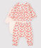 Ensemble 3 pièces rose bébé en coton biologique blanc MARSHMALLOW/blanc MULTICO