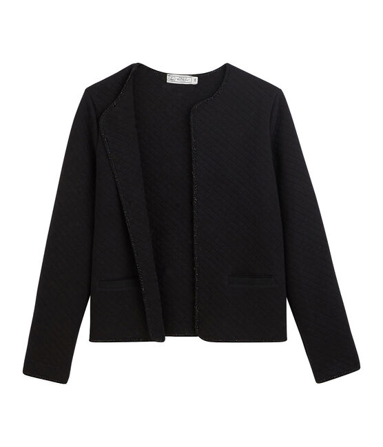 Veste cardigan tubique femme noir NOIR/jaune DORE