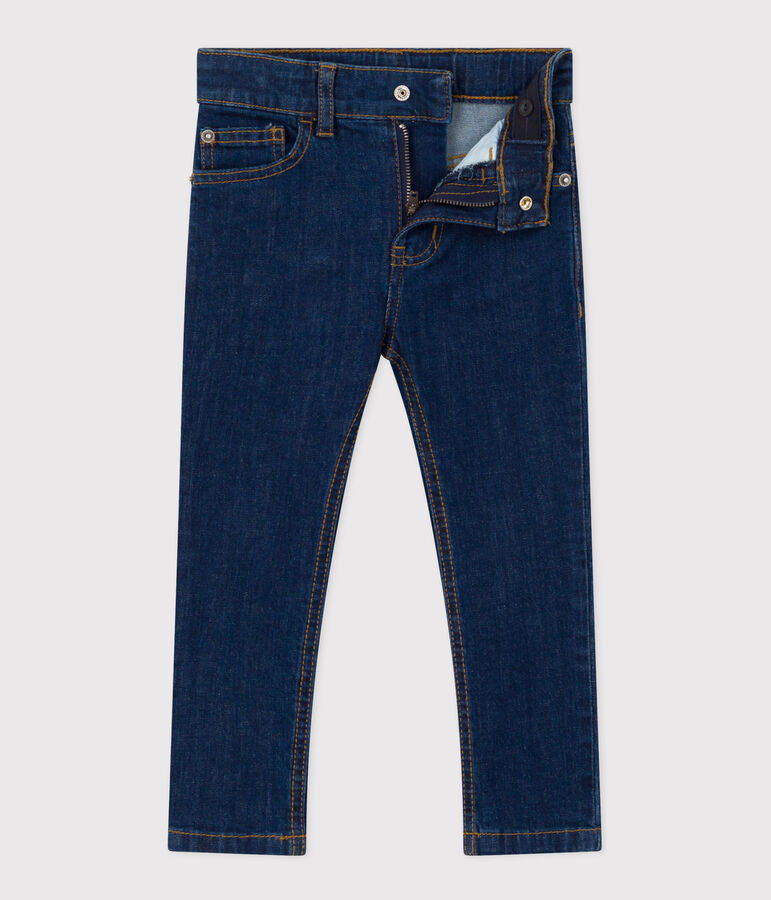 Pantalon droit en denim enfant gar&ccedil;on bleu DENIM BRUT