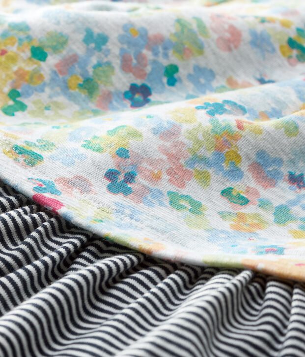 Robe manches longues en jersey b&eacute;b&eacute; fille gris/multicouleur