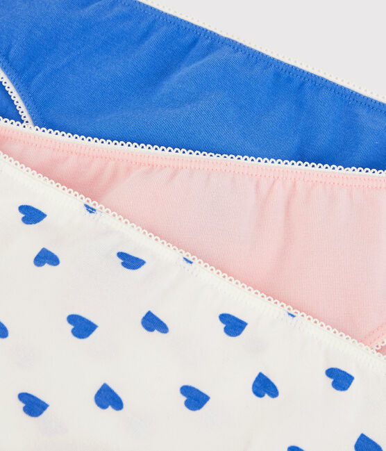Lot de 3 culottes cœurs fille en coton et élasthanne variante 1