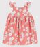 Robe imprimée Hawaï en popeline bébé rose PAPAYE/ MARSHMALLOW