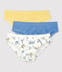Lot de 3 slips imprimé panthère petit garçon en coton biologique