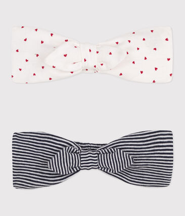 LOT DE 2 BANDEAUX EN COTON ICONIQUES BEBE