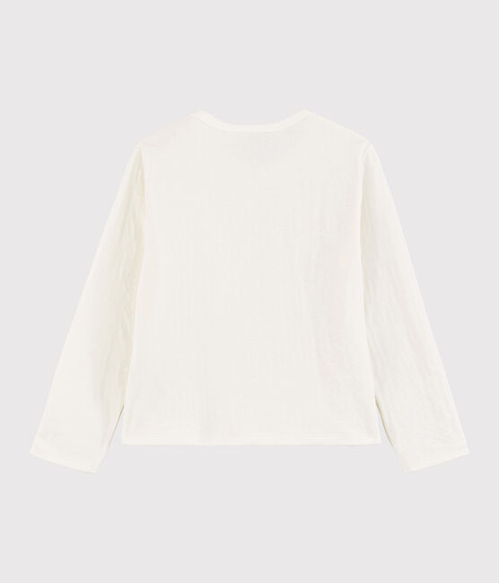Cardigan en tubique enfant fille blanc MARSHMALLOW