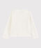 Cardigan en tubique enfant fille blanc MARSHMALLOW
