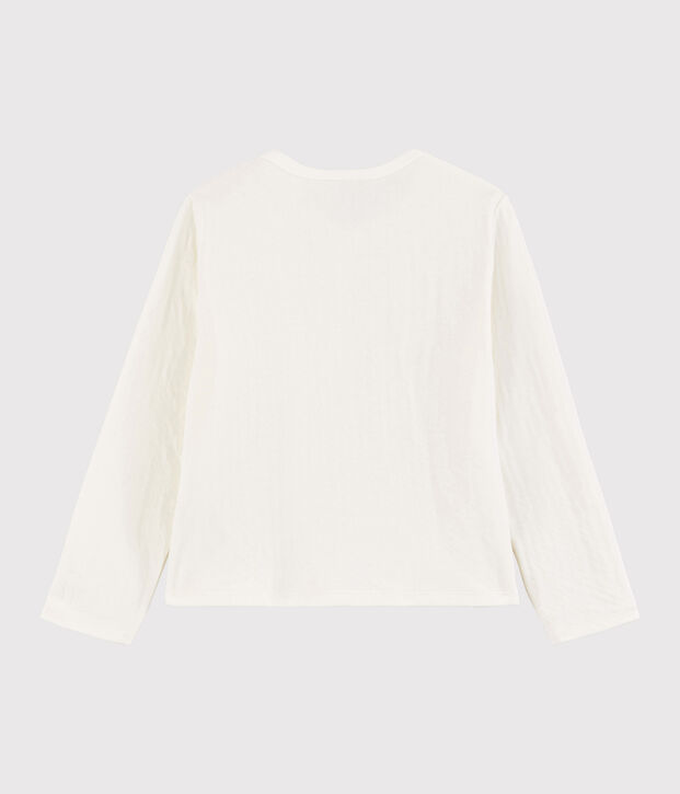 Cardigan en tubique enfant fille blanc