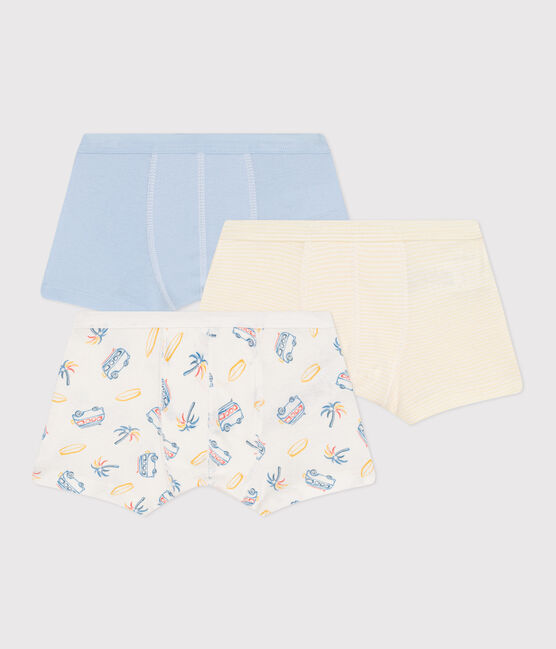 Lot de 3 boxers enfant en coton à ceinture colletée imprimé vans variante 1