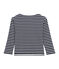 Top femme rayé en jersey lourd bleu SMOKING/beige COQUILLE