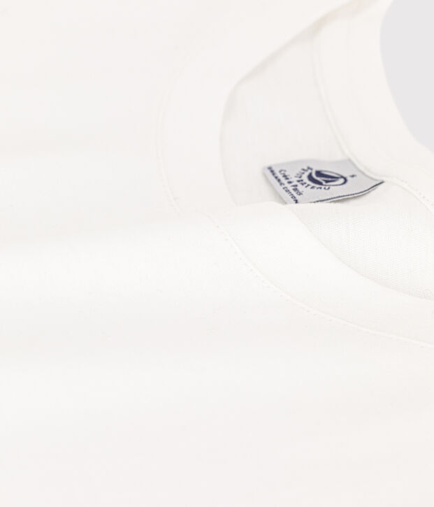 Tee-shirt LE DROIT col rond en coton Femme blanc