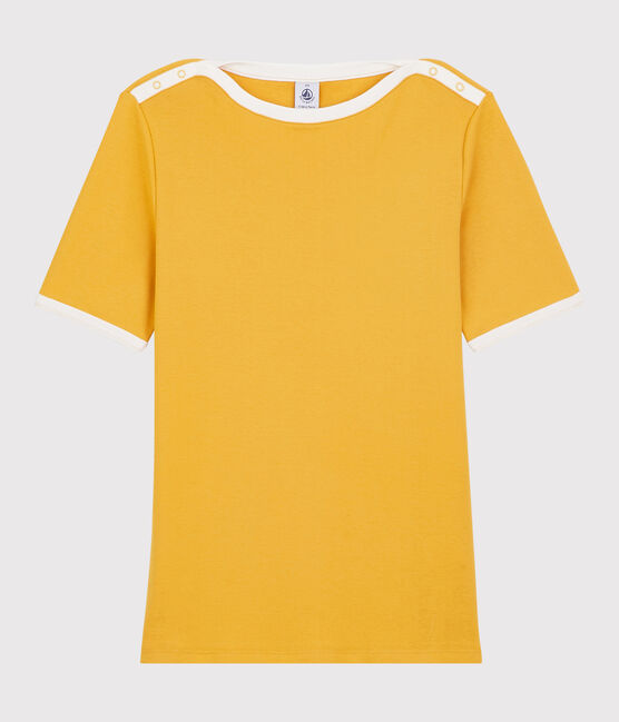 T-shirt en coton Femme jaune BOUDOR
