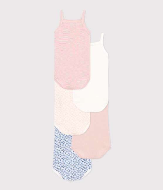 Lot de 5 bodies bretelles fleurs en coton bébé variante 1