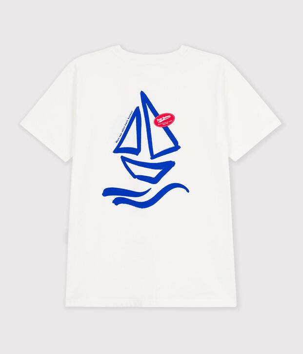 Tee-shirt unisexe en coton manches courtes uni blanc