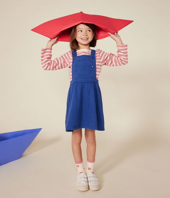 Marinière iconique en coton enfant fille / garçon rose ROSEWOOD/ AVALANCHE